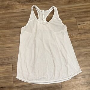 Lululemon White Racerback Tank Top